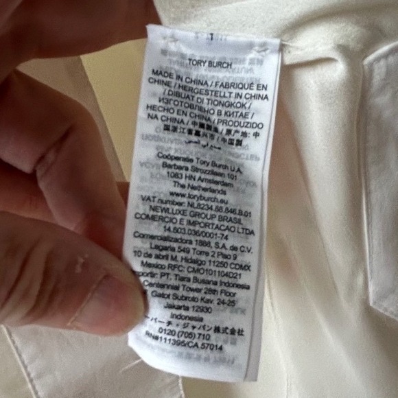 Tory Burch Handkerchief Silk Tunic Top in New Ivory Size 0 boho - Picture 13 of 14